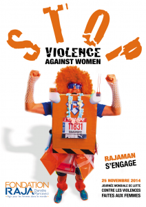 Affiche de la Fondation RAJA - Stop violence against women