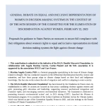 CEDAW Contribution – Women & Climate