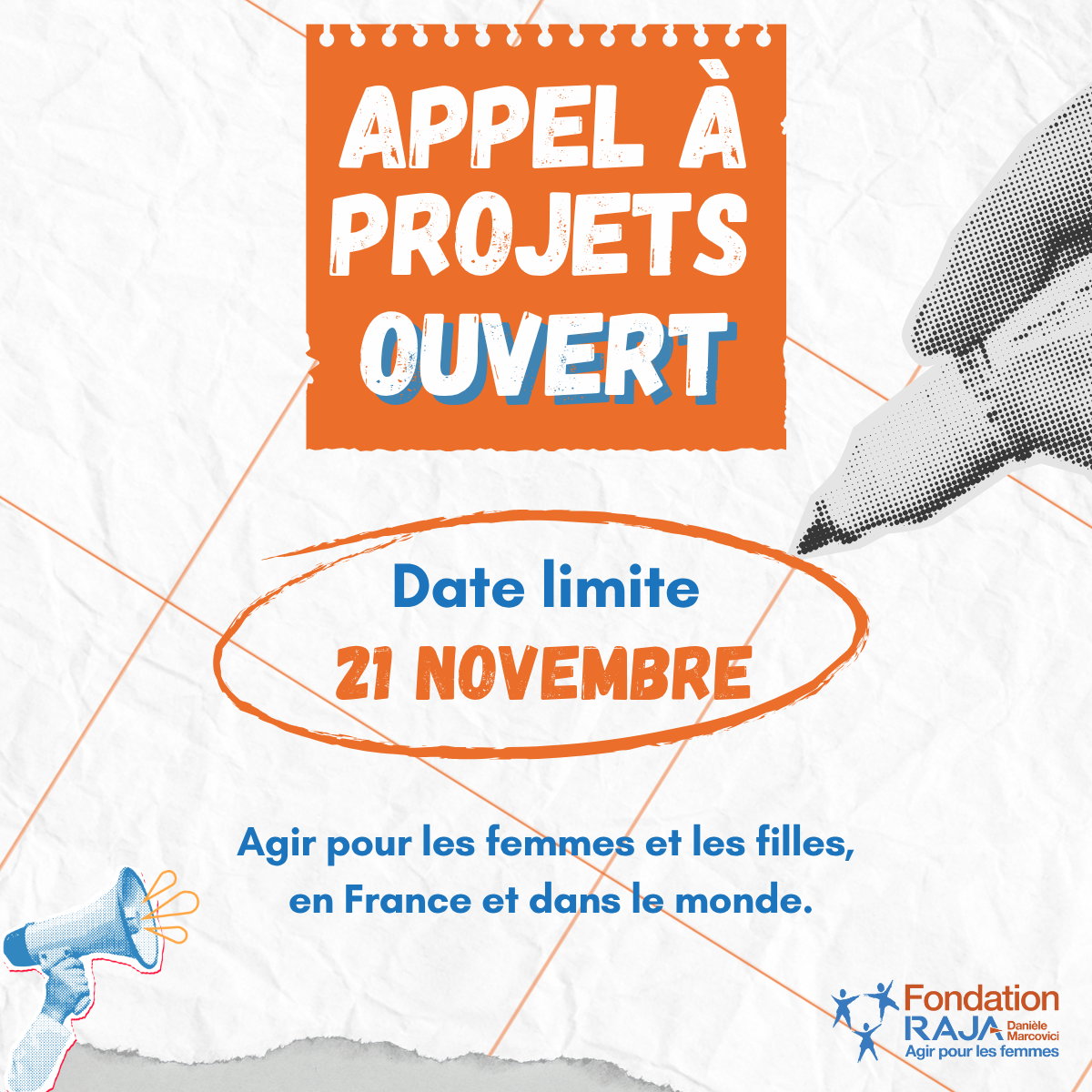 Call for Projects 2025: The RAJA-Danièle Marcovici Foundation opens its applications.