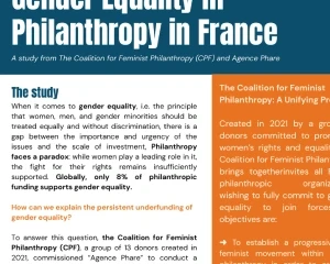 Gender Equality in Philanthropy in France (Summary, 2025)